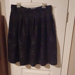 ✒️🌹Pleated Black Rose Skirt